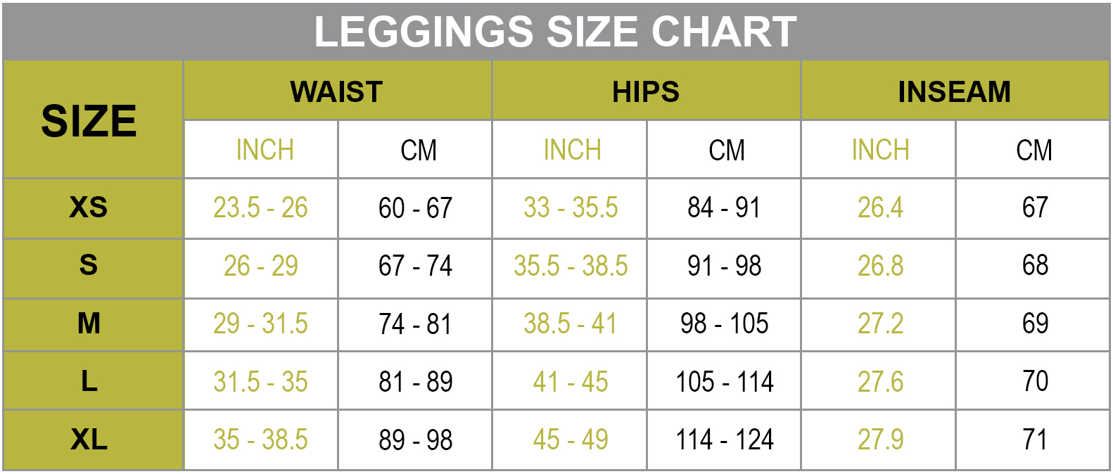 Size Chart – Motocross-NRT